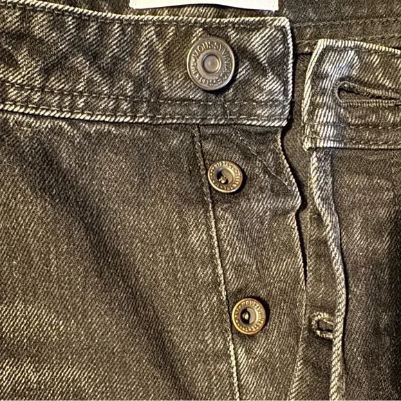 Moussy Elba wide cropped black denim size 28 - Picture 8 of 11